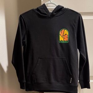 Boys, S, Vans Black Hoodie with Retro off the wall Logo